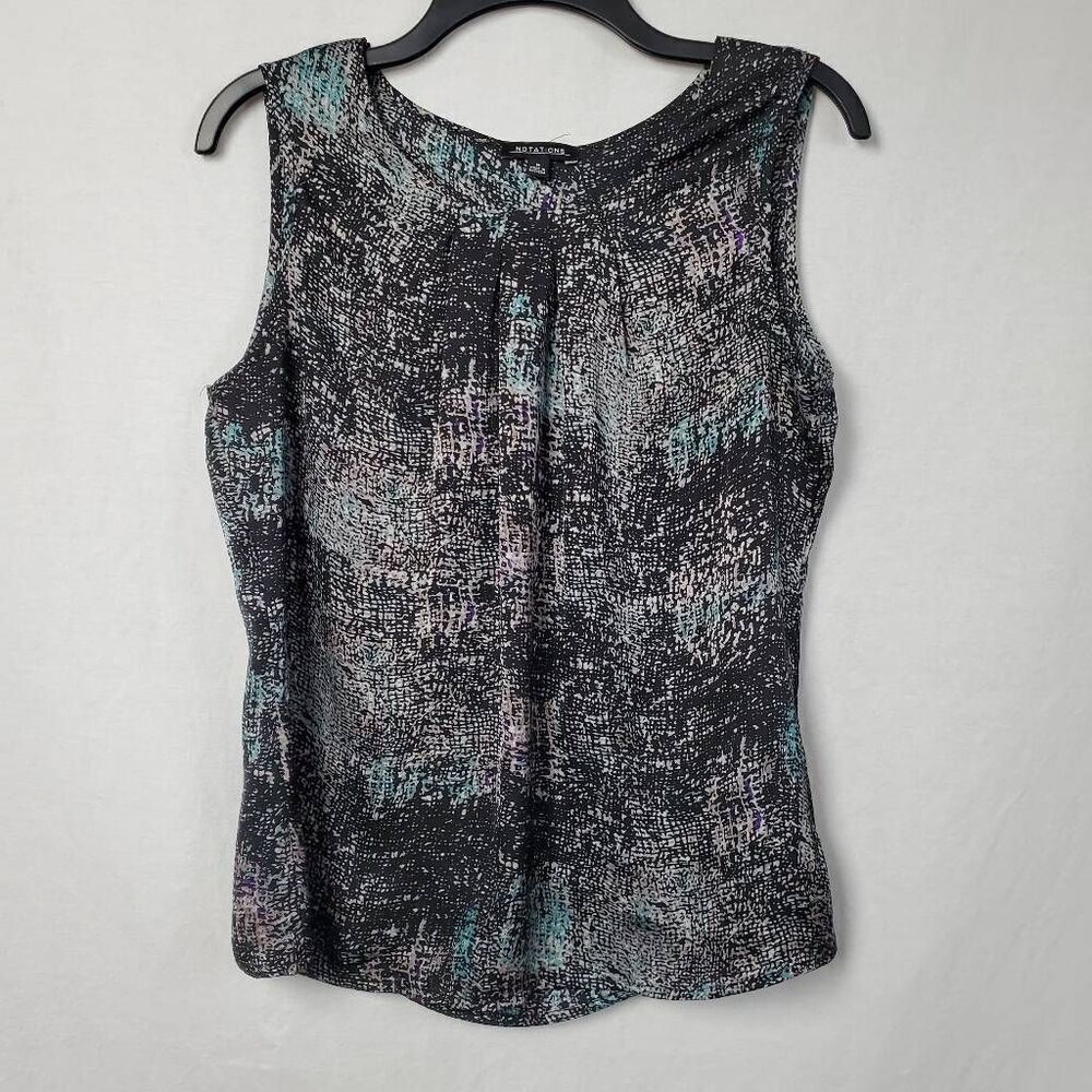 Notations Medium Black Blouse Top